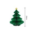 Green honeycomb paper Christmas tree centerpiece with gold star and 29cm height marker - Pine & Cypress Christmas Tree / 29CM / Green