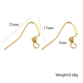 Golden stainless steel earring hooks for DIY jewelry with 23mm size measurements - Gold Color - Style E