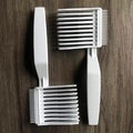 Pettine professionale bianco per sfumature con spazzola a doppio lato e manico lungo - Modello A Bianco 2Pz Sacchetto OPP