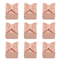 Set of 9 pearlized pink hollow butterfly gift boxes for weddings and parties - Pink
