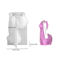 3D Alpaca siliconen mal voor DIY kaarsen en gips, hoogte 9 cm met paars voorbeeldmodel - Alpaca - Dun Model