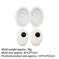 Moule silicone yeux de dessin animé pour résine époxy avec échantillon fini 16g - 5#B882 Gris