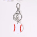 Portachiavi con baseball e scarpa sportiva in metallo argentato per appassionati - Stile Scarpa da Baseball Argento