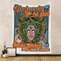 Tapiz Medusa bohemio para decoración de pared con arte pop retro y diseño de serpiente - 73X95CM / Tela Cepillada