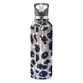 32oz stainless steel tumblers featuring shimmering leopard print rhinestones and straw - Cow Pattern Black