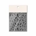 Pegatina autoadhesiva para uñas con motivos florales botánicos negros en relieve - Patrón B Negro (to1554)