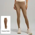Legging de yoga taille haute couleur cacao avec contrôle du ventre pour le sport - S / Cacao