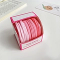 Pink gradient hair bands set with strong elasticity in a minimalist gift box - Pink Series
