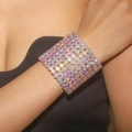 Wide Full Rhinestone - Rainbow AB Silver Base Rainbow