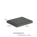 Gray microfiber jewelry display board for counter styling, dimensions 10x8.5x1cm - Grey Riser Board