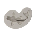 Grey silicone koi fish mold with detailed scale texture for fondant and clay crafts - Grey 17-39 (Koi Fish)