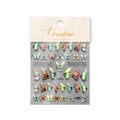 Iridescent aurora butterfly nail art stickers with thin flexible metallic design - Green-tailed Swallowtail Aurora Style (to2637)