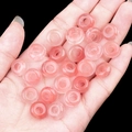 Pink strawberry crystal abacus beads with large holes for DIY jewelry making - 6x12mm Synthetic Watermelon Red (Single)