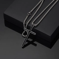 70cm Pierced Cross Necklace