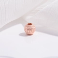 Macro shot of rose gold frosted star sand finish hollow olive beads for jewelry making - Style C: Rose Gold 7.5*8.3mm