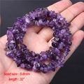Natural purple amethyst chip beads 5-8mm hand-held for jewelry making in 32-inch length - 32 Inches/Strand / 5-8mm Chip Beads (Dyed)