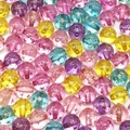 8mm matte Acryl-Sternperlen in Gelb Rosa Lila und Blau für DIY Schmuckherstellung - 8mm (50 Stk./Packung) / Transparent Bunt