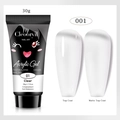 Cleooryil 30g Clear Solid UV Gel for Professional Nail Extension and Enhancement - 30ml 01 Clear