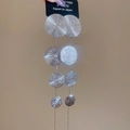 Silver tiered round tassel earrings with concentric circle texture and metallic shine - 53# Silver Pin-Silver-Round