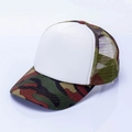 Camouflage mesh trucker hat with white front panel and breathable back for adults - Camo White Camo Mesh