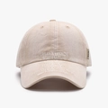 Beige soft top cotton baseball cap featuring Urban Trendy white embroidery detail - Adjustable / Beige