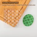 3D snowflake cookie stamp tool SY0127 for Christmas baking and fondant embossing - Snowflake Type B Stamp