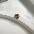 S925 sterling silver gold-plated spacer bead with pavé cubic zirconia on white stand - Gold