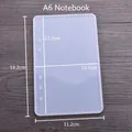 A6 siliconen mal voor notitieboek cover met 6-gaats ringband ontwerp voor DIY-dagboeken - A6 Notitieboek (Dik) / Semi-transparant