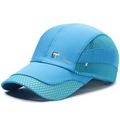 Sky blue breathable mesh baseball cap for outdoor sports with quick-dry fabric - Adjustable / Lake Blue