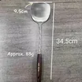 Espátula de acero inoxidable SUS 304 con mango de madera, largo 34,5cm y ancho 9,5cm - Acero inoxidable 304/Madera / Espátula