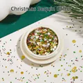 Christmas nail art glitter set XP631 with red, green, and gold stars and hexagon sequins - Fancy Christmas Adventure (XP631)