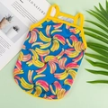 Breathable blue mesh pet vest with yellow banana print and thin straps for small dogs - XS / Bright Blue Banana
