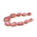 Pink agate slice beads with natural crystal texture for DIY jewelry making - Tower Shape 12-28mm / Pink