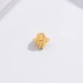 Unregelmäßige gehämmerte goldene S925 Silber Abstandsperle für DIY-Schmuck - Goldene Gedrehte Perle