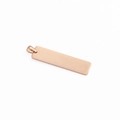 Polished rose gold stainless steel rectangle bar pendant with a high mirror finish - Rose Gold 10*40mm (With Bail Clasp)
