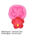 Stampo in silicone a ibisco per decorazione torte e artigianato fai da te, A347 - 2# Fiore di Ibisco / Rosa