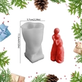 Silicone mother and child candle mold, 11.5cm height, for DIY portrait plaster crafts - Mother and Daughter