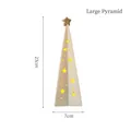 Grande pyramide de Noël en céramique avec lumière LED et étoile décorative 23cm - Grand Arbre de Noël Pyramide