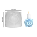 Cute pig shaped silicone mold for DIY candle holders with clear size measurements - Big Nose Pig Mold