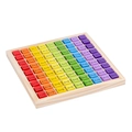 Tabella delle moltiplicazioni educativa in legno con 81 blocchi colorati per bambini - Stile Colorato in Blister
