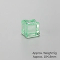 Macro detail of a green 18mm transparent acrylic ice cube for bar decor and photography - Transparent Green