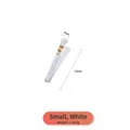 Small 12cm white silicone food tongs with creative cat paw design for BBQ or snacks - Small White (Upgrade) One-piece Silicone