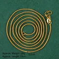 Gold-plated snake bone necklace 59cm length and 3.6g weight with S-shaped clasp - 60cm Snake Chain (X4707)