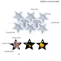 Molde de silicona de seis estrellas con colgantes de resina y flores secas - Molde de Colgante de Estrella de 6 Cavidades