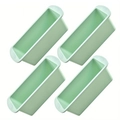 Set of four light green rectangular silicone molds for baking cakes and soap making - Set of 4 (Small) / Green
