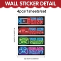 Tableau des tailles détaillé pour stickers muraux de jeu mesurant 47,5 cm x 32 cm au total - Citations Motivationnelles B (CT24Y11565T_R) / 4 pièces/ensemble