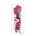 Waterproof full arm temporary tattoo featuring red cherry blossoms, model WD-005 - WD-005/Pink Cherry Blossom Branch