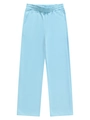 Men's light blue casual straight-leg pants with elastic waist and relaxed fit - Light Blue