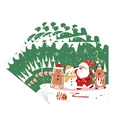 Christmas party paper napkins with Santa, snowman, and reindeer motifs for holiday table decor - Christmas Theme Napkin