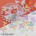 Close-up of 19x20x4mm colorful translucent resin mermaid tail beads for DIY jewelry making - Mixed Colors Fish Tail